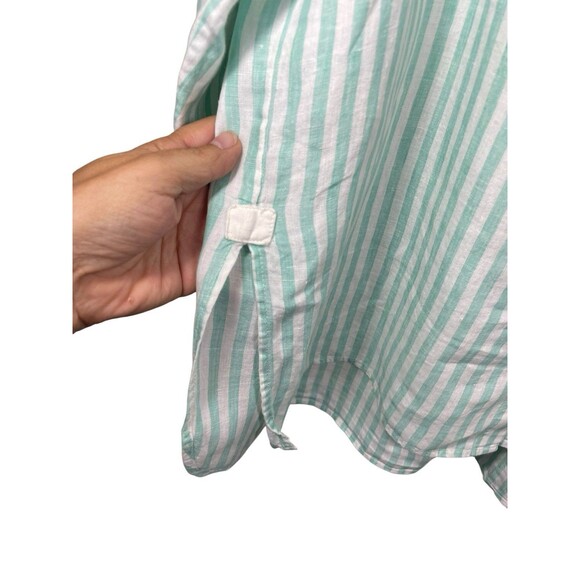 Tommy Bahama Turquoise Linen Button Front Top Size XL Tunic Beach Resort - Picture 5 of 15